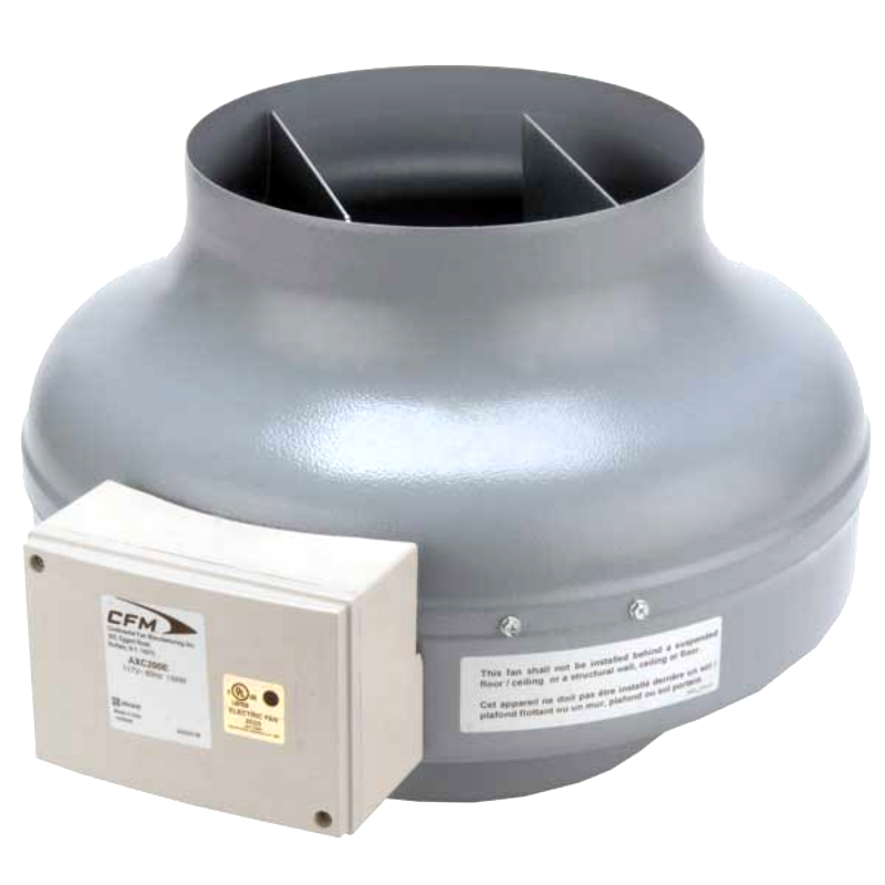 CFM AXC250-ES 10" Centrifugal In-Line Duct Fan 616 CFM