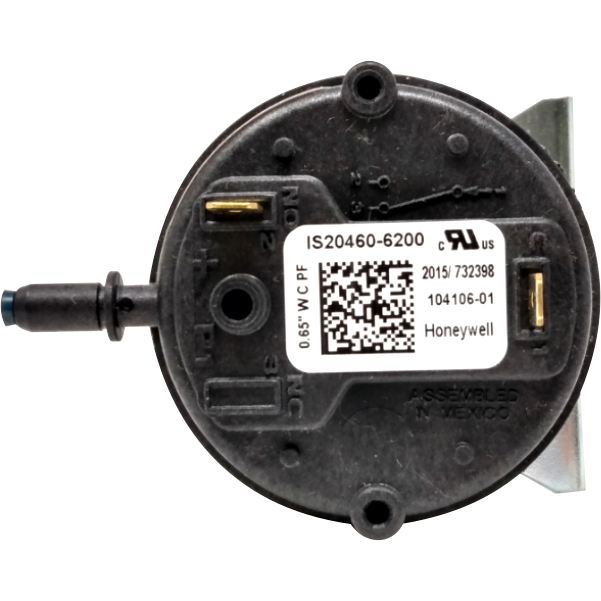 Lennox 10U93 Pressure Switch (-0.65" WC) - Alternate / Replacement Part Numbers: 104018-01, 605187-01, 104106-01, IS20460-6200