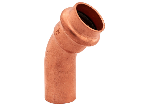 BMI 1-1/2" Wrot Copper Press-Fit FTG x P 45 Degree Street Elbow Item 47258
