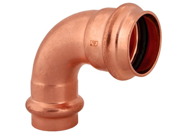 BMI 1" x 3/4" Wrot Copper Press-Fit 90 Degree Reducing Elbow Fitting Item 47327