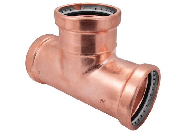BMI 4" Wrot Copper Press-Fit Tee Fitting Item 47412