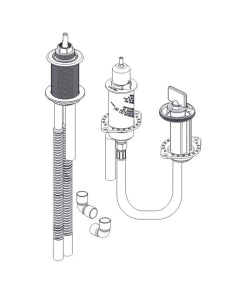 Delta R3707 Flexible 3 Hole Roman Tub Filler Rough In