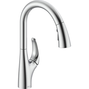 Delta 959Lf Seabourne Chrome Single Handle Pulldown Kitchen Faucet