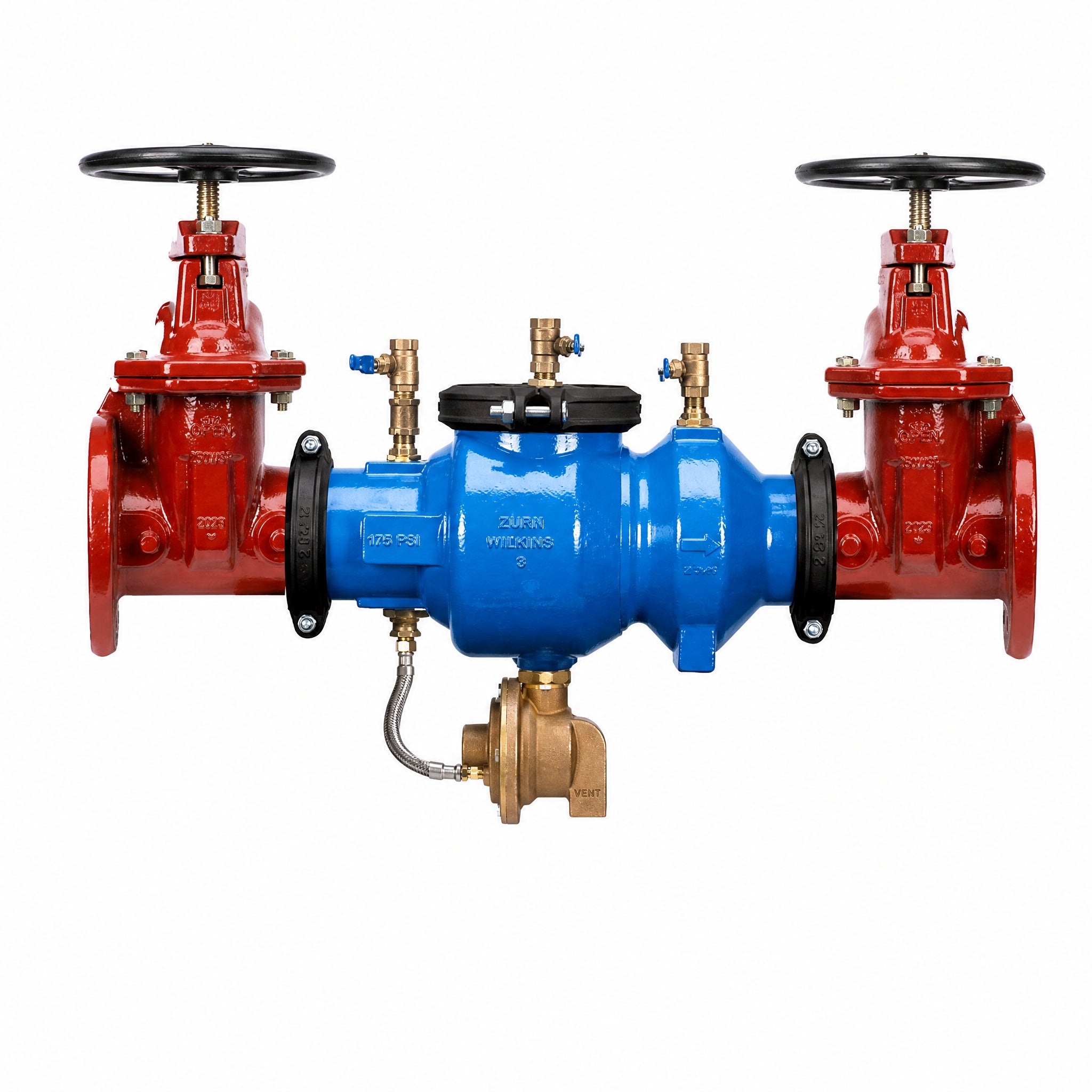 Zurn Wilkins 212-375A 2-1/2-inch reduced pressure backflow preventer with NRS gate valves