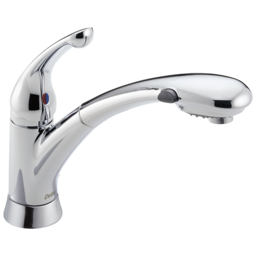 Delta 470-Dst Chrome 1Or3 Hole S/L Pos Kitchen Faucet