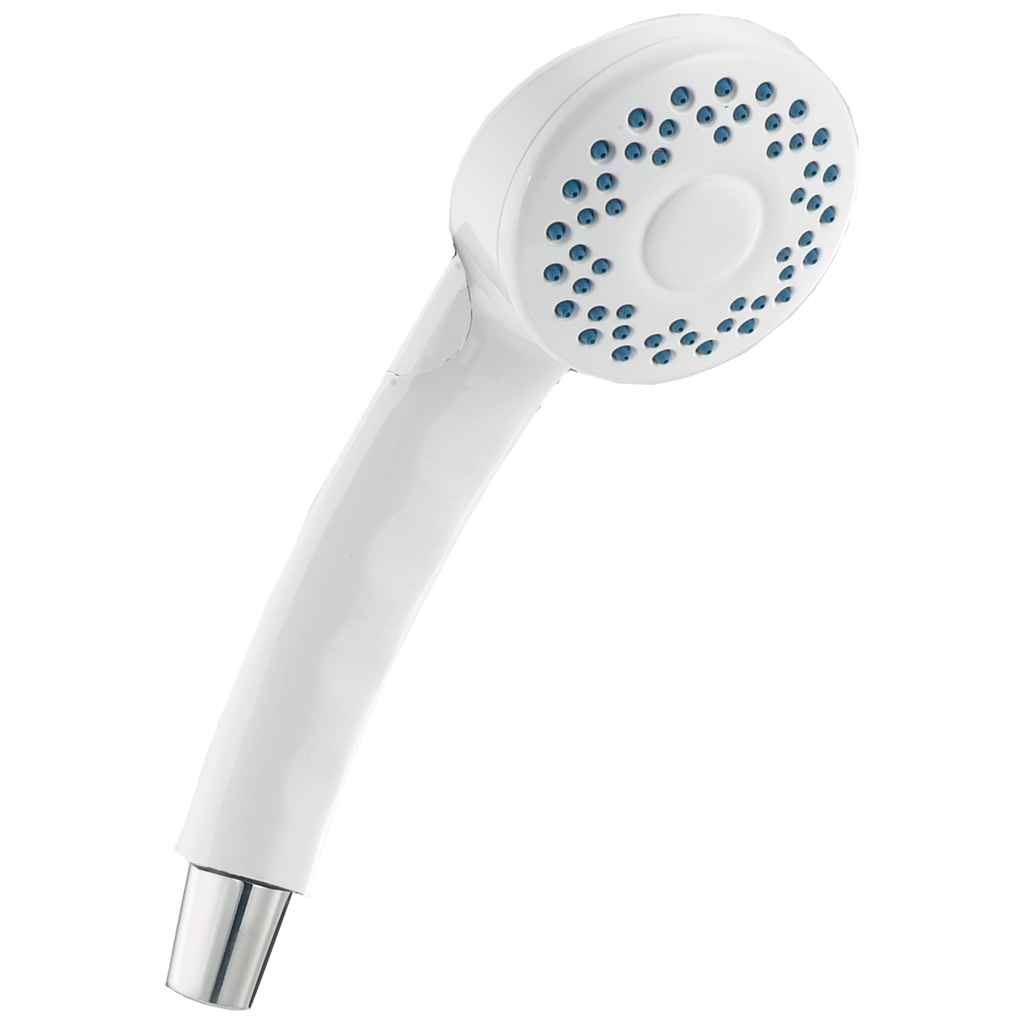 Delta 59462-Wh-Pk White Single Setting Hand Shower W/O Hose 2.5Gpm