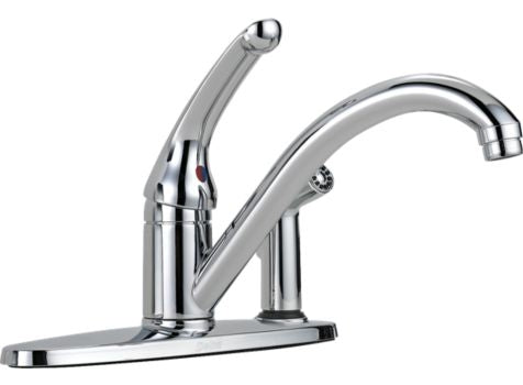 Delta 336-Dst Canadian Classic Chrome Single Handle 8"Cc Kitchen Faucet W/Side Spray