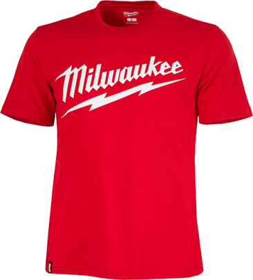 MILWAUKEE 607R-XL XL HEAVY DUTY LOGO SHORT SLV T-SHIRT RED