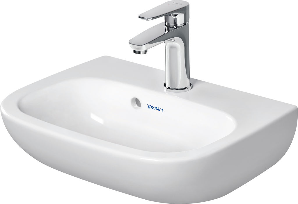 Duravit 07054500002 D-CODE WASHBASIN WALL MOUNTED SGL HOLE WHITE (NEEDS SHROUD)