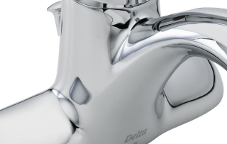 Delta 580Lf-Tp Chrome S/L 4Cc Lav Faucet W/Pop-Up