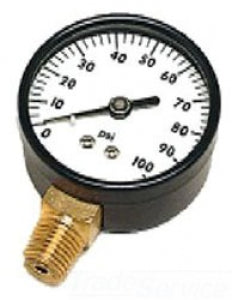 Boshart PG-100NL 2" FACE 0-100 LBS 104 F NO LEAD PRESSURE GAUGE 1/4"LM