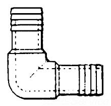 Boshart 12PI90 1/2" PVC INSERTXINSERT 90 ELBOW