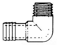 Boshart 114NIM90 1-1/4" NYLON INSERTXMIP 90 ELBOW