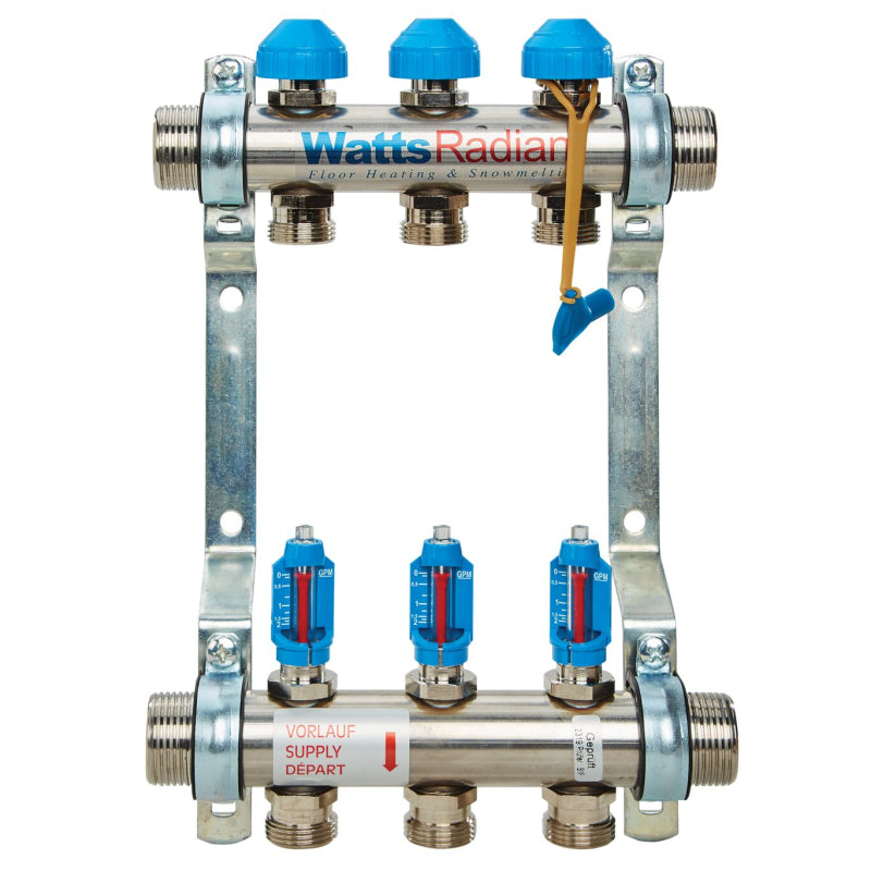 WATTS 81001982 D3803003SS 1 FLOWMETER MANIFOLD STAINLESS STEEL (M-3)