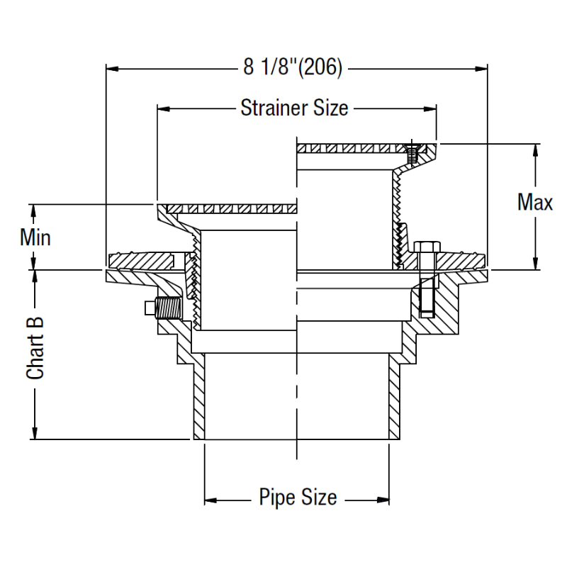 Watts FD-1100-A - Floor Drain with Round Stainless Steel Strainer IMG 2