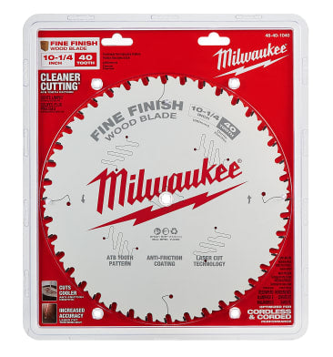 MILWAUKEE 48-40-1040 10-1/4IN 40T FINE FINISH CIRC SAW BLADE