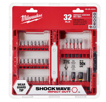 MILWAUKEE 48-32-4004 32PC IMPACT SET SHOCKWAVE