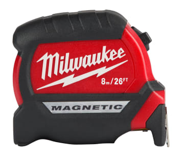 MILWAUKEE 48-22-0326 8M/26FT COMPACT MAGNETIC TAPE MEASURE