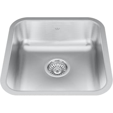 Kindred KIL QSUA1616-6 STEEL QUEEN SINGLE BOWL UNDERMOUNT SINK