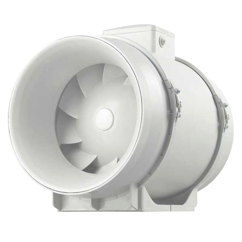 CFM MFT125S 5" Mixed Flow In-Line 2-Speed Virtually Silent Duct Fan 200/132 CFM