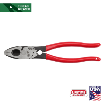 MILWAUKEE MT500T 9 LINEMAN DIPPED GRIP PLIERS WITH THREAD CLEANER