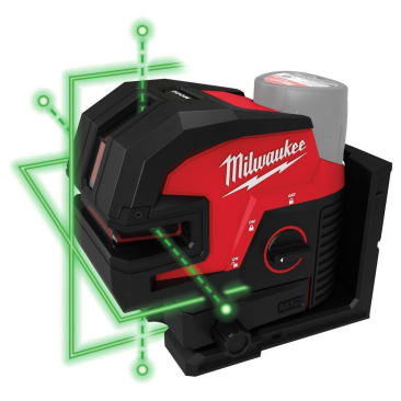 MILWAUKEE 3624-20 M12 GREEN CROSS LINE & 4-POINTS LASER