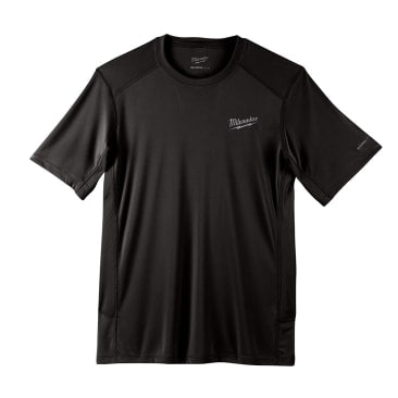 MILWAUKEE 414B-L XL WORKSKIN LIGHT SHORT SLEEVE SHIRT BLACK