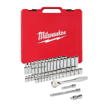 MILWAUKEE 48-22-9008 3/8 DR 56PC RAT/SOCKET SET - SAE & MET