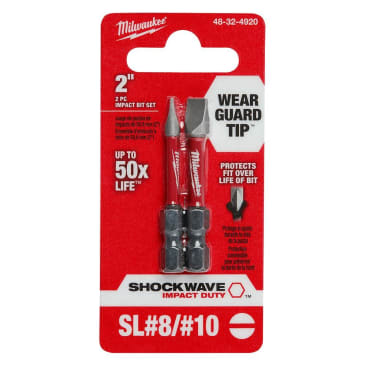 MILWAUKEE 48-32-4920 2PK SLOTTED POWER BITS 8/10