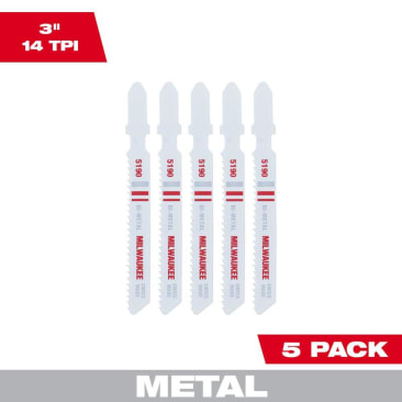 MILWAUKEE 48-42-5190 JIG SAW BL METAL 14T 3L (5/PK)