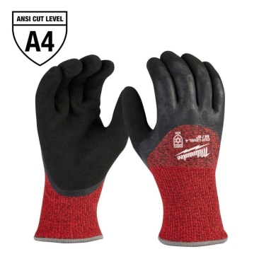 MILWAUKEE 48-73-7941B MED CUT 4 WNTR DIP GLOVES (12 PAIR)