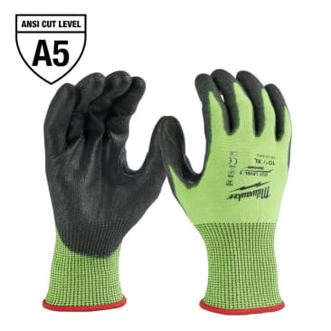 MILWAUKEE 48-73-8953B XL CUT 5 HIGH VIS GLOVES (12 PAIR)