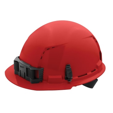 MILWAUKEE 48-73-1208 RED FRT/BRIM VNT H/HAT W/4PT SSPN CL/C