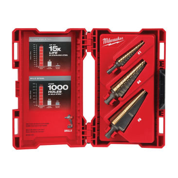 MILWAUKEE 48-89-9291 COBALT STEP DRILL BIT 3PC