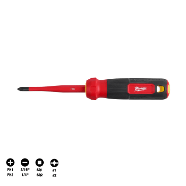 MILWAUKEE 48-22-2218 8-IN-1 INSULATED MULTI-SHANK SCREWDRIVER SET