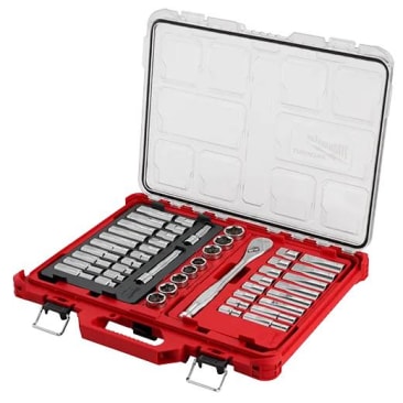 MILWAUKEE 48-22-9487T 1/2 DRIVE SAE & METRIC RATCHET & SOCKET SET(47PK)