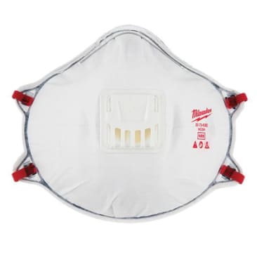 MILWAUKEE 48-73-4004 10PK N95 VALVED RESPIRATOR W/GASKET