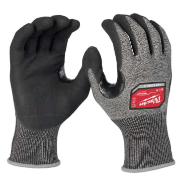 MILWAUKEE 48-73-7141 MED CUT LEVEL 4 HIGH-DEXTERITY NITRILE DIPPED GLOVES