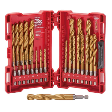 MILWAUKEE 48-89-4861 IMPACT RED HELIX TITANIUM MET DRILL BITS (25 PACK)