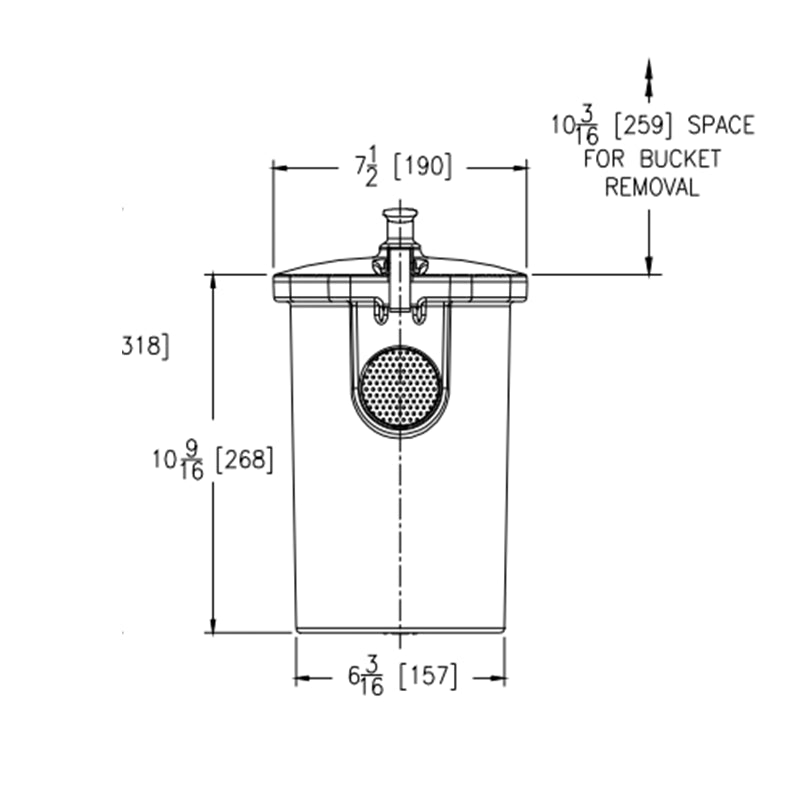 Zurn Z1180 Solids Interceptor Dimensions