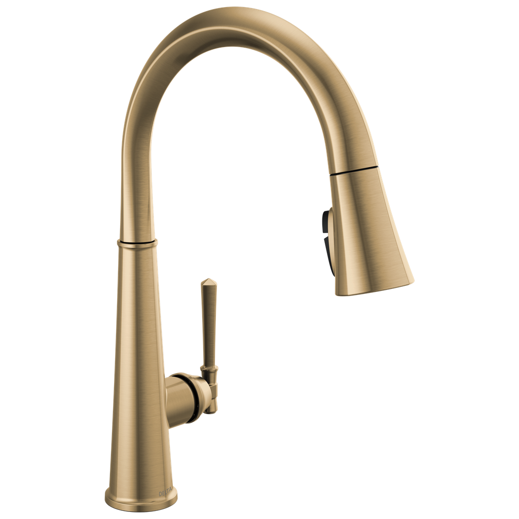 Delta 9182-Cz-Pr-Dst Emmeline Lumicoat Champagne Bronze Emmeline Shieldspray Pull-Down Kitchen Faucet 1L