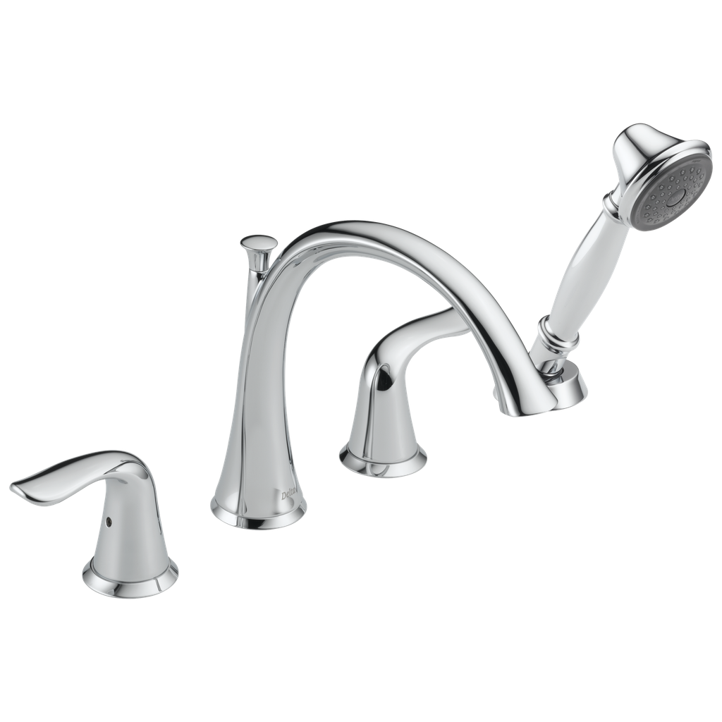 Delta Deltt4738 Lahara Chrome Roman Tub Faucet Trim W/Hs