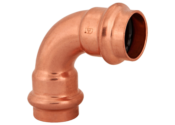 BMI 1-1/4" Wrot Copper Press-Fit 90 Degree Elbow Fitting Item 47307 