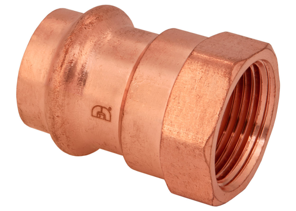 BMI 1" x 1-1/4" Wrot Copper Press-Fit P x FIP Reducing Adapter Fitting Item 47726 