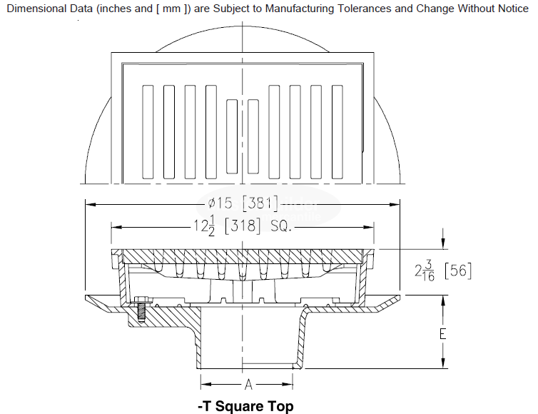 Zurn Z509 12" Heavy-Duty Drain