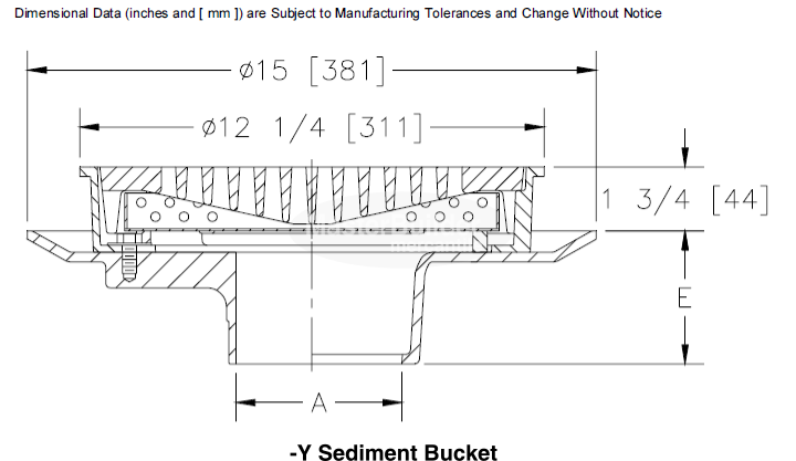 Zurn Z509 12" Heavy-Duty Drain