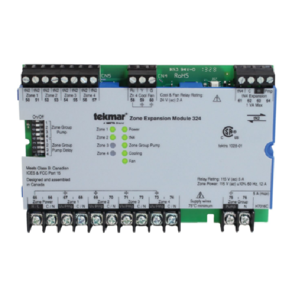 Tekmar 324 TEKNET - tN2 Zone Expansion Module - Four Zones - Cooling